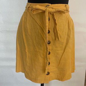 Yellow Button Up Skirt